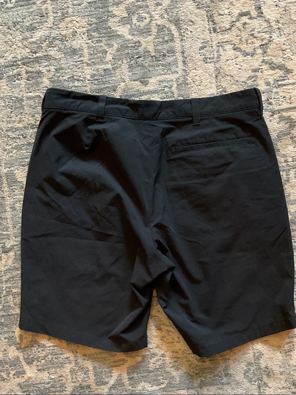 J. Crew Men’s Black Flat Front Chino Shorts 9” tech NWOT Sz 32 stretch travel